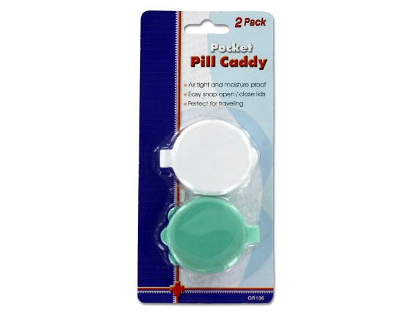 Picture of Bulk Buys GR106-24 1/2&quot; Pocket Pill Caddy Set - Pack of 24