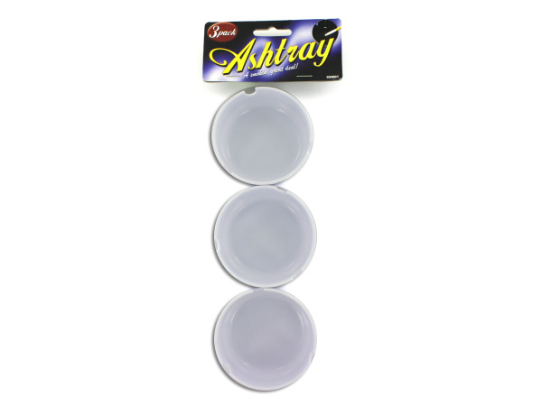 Picture of 3 pk. 3&quot; round ashtray plastic - Pack of 24