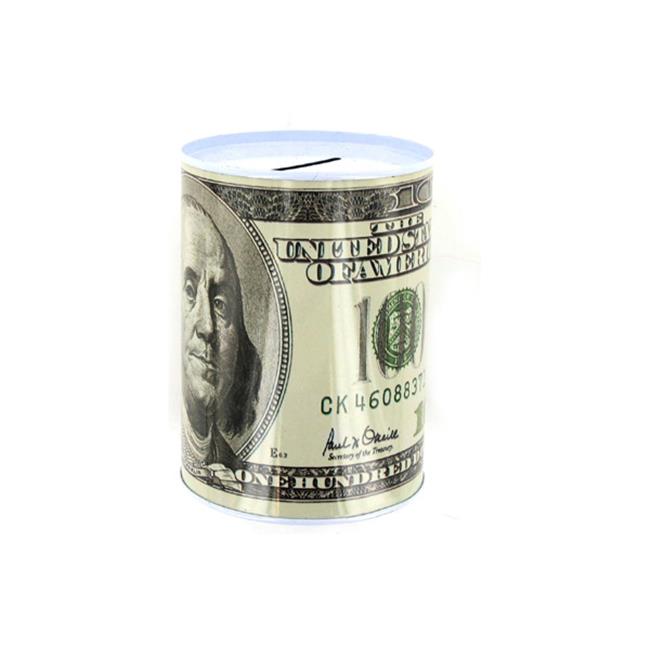 100 dollar bill tin money bank - Pack of 24