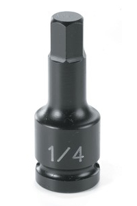 Grey Pneumatic 1/4" Drive x 2.5mm Hex Driver Socket (9925M)
