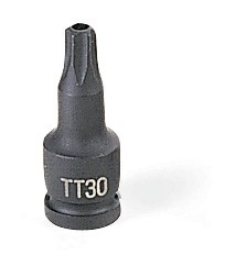 Grey Pneumatic 1/4" Dr. x TT15 Tamper Proof Star Driver Socket (915TT)