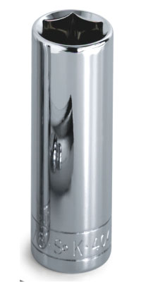 1/4 in Drive, 11/32" SAE Socket, 6 Points,  Steel, Chrome, 11/32 in