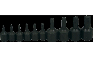 1/4" Drive, T10 SAE Socket, Torx T10,1/4" D,Black