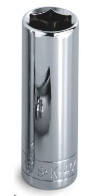 1/4 in Drive, 1/2" SAE, Socket, 6 Points,  Steel, Chrome, 1/2 in