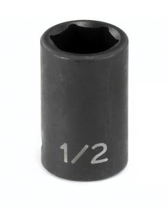 Impact Socket, 3/8 in Drive Size, 11/16 in Socket Size, Hex, 6-point, Standard Length