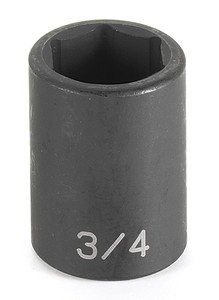 1/2" Drive, 11/16" Size, SAE Socket, 6 Points, 11/16",1/2"D,6pt.