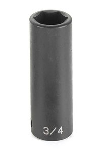1/2" Drive, 8mm Size, Metric Socket, 6 Points, 8mm, 1/2"D, Impact, 6pt., D, Blk