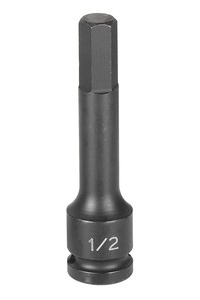 Grey Pneumatic 1/2" Drive x 10mm Hex Driver 4" Length Socket (29104M)
