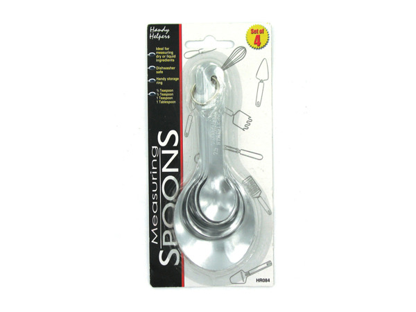 Picture of Bulk Buys HR084-24 7L x 7H x 7W Metal Measuring Spoon Set - Pack of 24