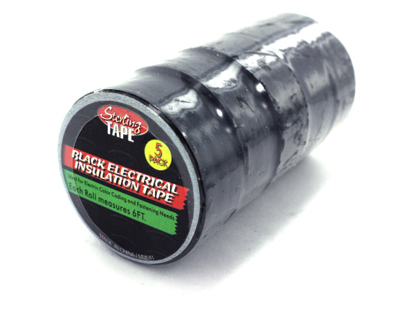 Picture of Bulk Buys MM041-75 12&quot;L x 12&quot;H x 12&quot;W Black Electrical Tape Pack of 75