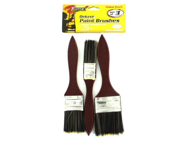 Picture of Bulk Buys MS086-24 3 Pieces Wooden Handled Paint Brushes - Pack of 24