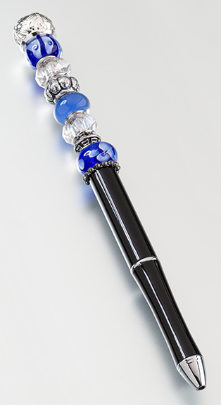 Lillian Rose Blue Removable Crystal Glass Beads Pen DIY PEN920 BL