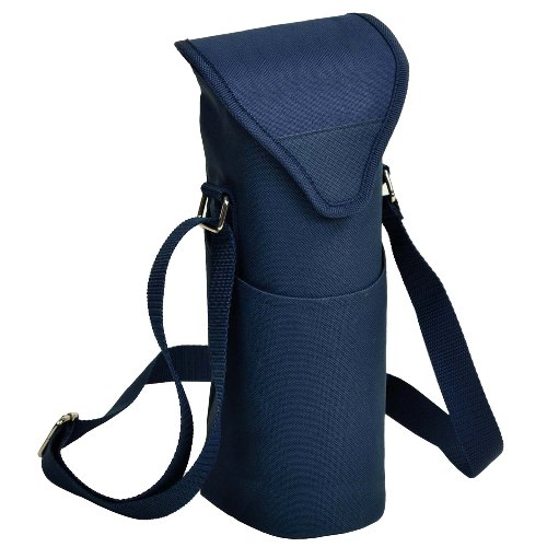 Picture of Picnic at Ascot 411-B Single Bottle Carrier-Navy