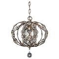 Feiss F2742-1BUS Leila 1-Light Chandelier - Burnished Silver Feiss F2742-1BUS Leila 1-Light Chandelier - Burnished Silver