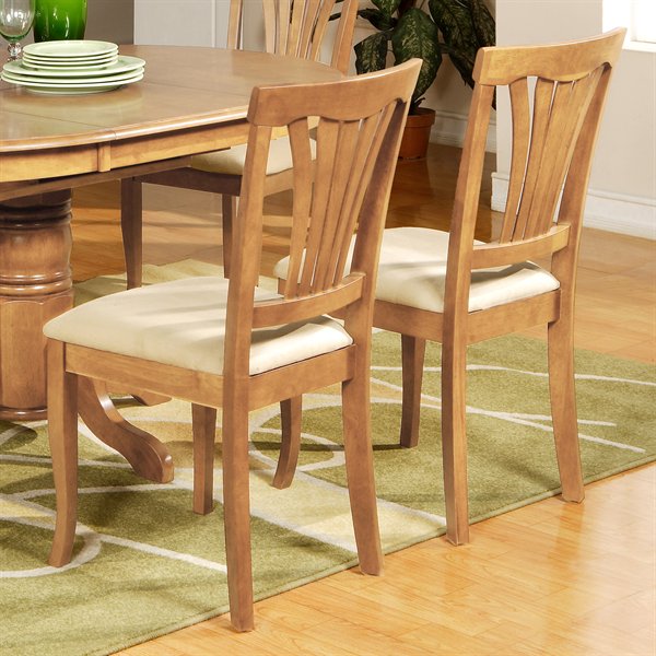 AVON11-CC-OAK 2 Avon Chair with Cushion Seat - Oak