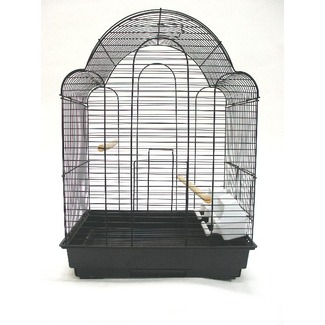 Picture of YML 1704BLK Shell Top Bird Cage in Black
