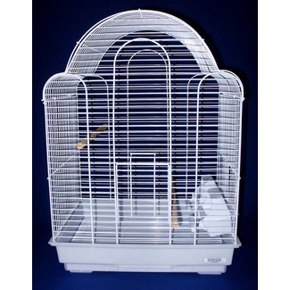 Picture of YML 1704WHT Shell Top Bird Cage in White