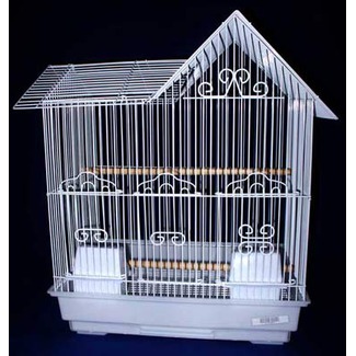 Picture of YML 1754WHT Villa Top Bird Cage in White