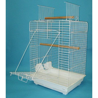 Picture of YML 1924WHT Open Play Top Small Parrot Bird Cage in White