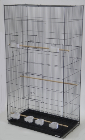 3x2494BLK Lot of Three X-Large Bird Breeding Cages in Black -  YML