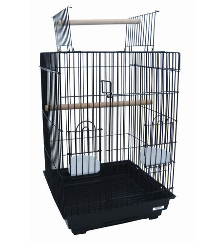 Picture of YML 5984BLK Open Top Small Parrot Cage in Black