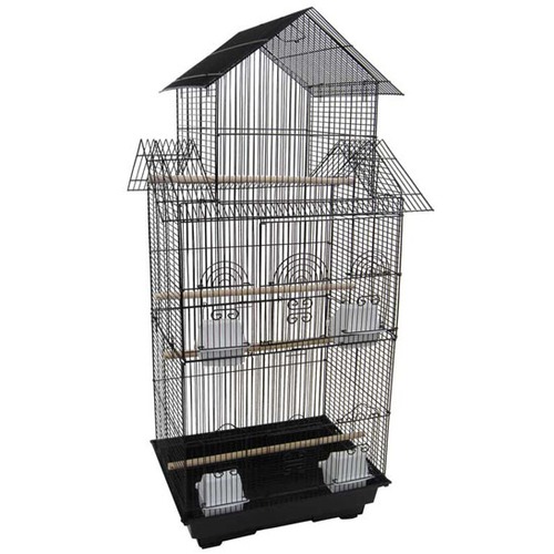 Picture of YML 6844BLK Tall Pagoda Top Small Bird Cage in Black