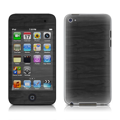 Picture of DecalGirl AIT4-BLACKWOOD iPod Touch 4G Skin - Black Woodgrain