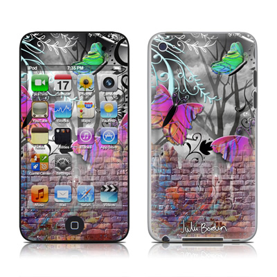 Picture of DecalGirl AIT4-BWALL iPod Touch 4G Skin - Butterfly Wall