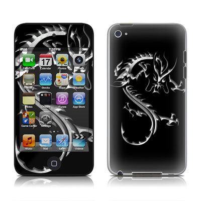 Picture of DecalGirl AIT4-CHROMEDRAGON iPod Touch 4G Skin - Chrome Dragon