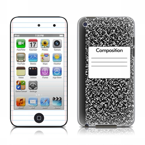 Picture of DecalGirl AIT4-COMPNTBK iPod Touch 4G Skin - Composition Notebook