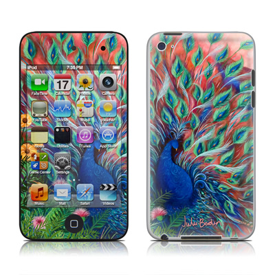 Picture of DecalGirl AIT4-CORALPC iPod Touch 4G Skin - Coral Peacock