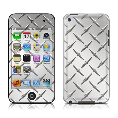Picture of DecalGirl AIT4-DIAMONDPLATE iPod Touch 4G Skin - Diamond Plate