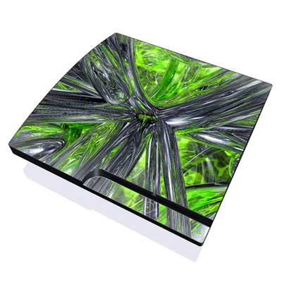 Picture of DecalGirl PS3S-ABST-GRN PS3 Slim Skin - Emerald Abstract