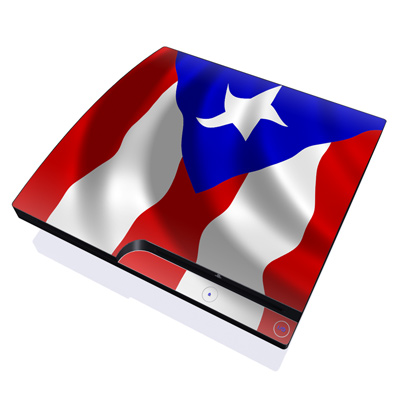Picture of DecalGirl PS3S-FLAG-PUERTORICO PS3 Slim Skin - Puerto Rican Flag