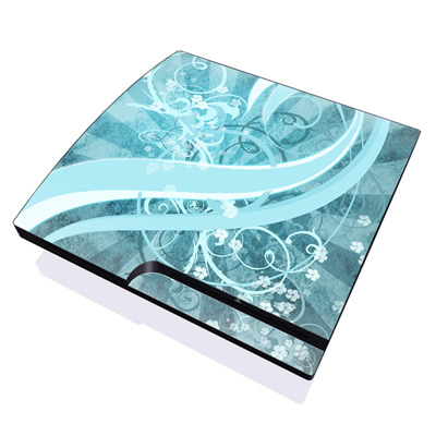 Picture of DecalGirl PS3S-FLOR-BLU PS3 Slim Skin - Flores Agua