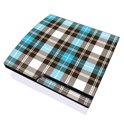 Picture of DecalGirl PS3S-PLAID-TUR PS3 Slim Skin - Turquoise Plaid