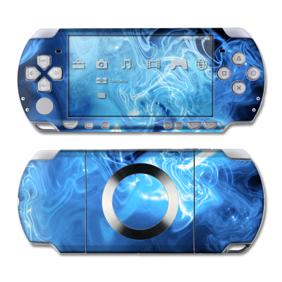 PSPS-QWAVES-BLU PSP Slim & Lite Skin - Blue Quantum Waves -  DecalGirl