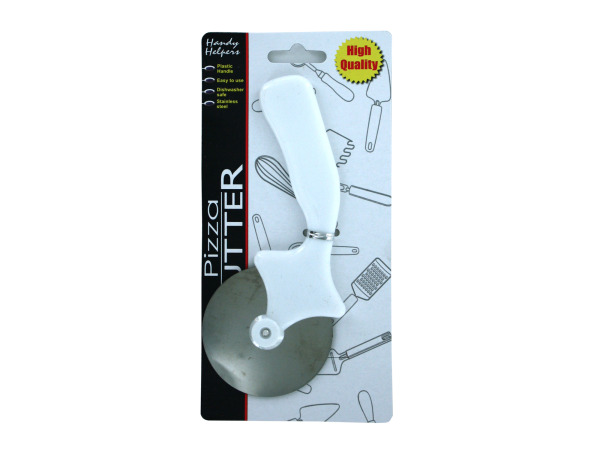 Picture of Bulk Buys HR015-48 Plastic Handle and Stainless Steel Blade Pizza Cutter -Pack of 48