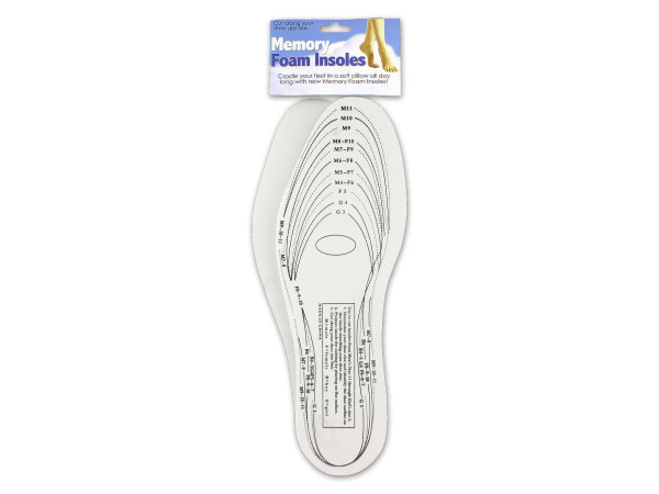 Picture of Bulk Buys HR111-48 Memory Foam Shoe Insoles in a Poly Bag - Pack of 48