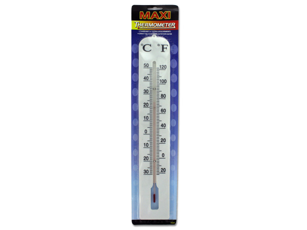Picture of Bulk Buys HS020-24 Jumbo Plastic Thermometer on a Blister Card - Pack of 24