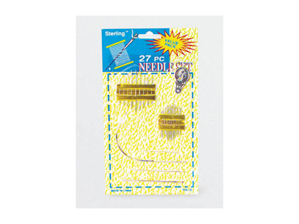 Picture of Bulk Buys HW080-72 Needle Set Value Pack on Blister Card with Hanging Hole - Pack of 72