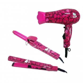  Sanrio Hello Kitty Combo Hair Dryer, Straightener, and Curling Iron