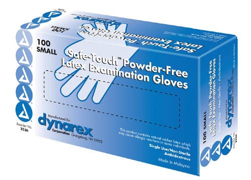Picture of Complete Medical 5023B Medium Latex Exam Gloves - Powder-Free - Box of 100