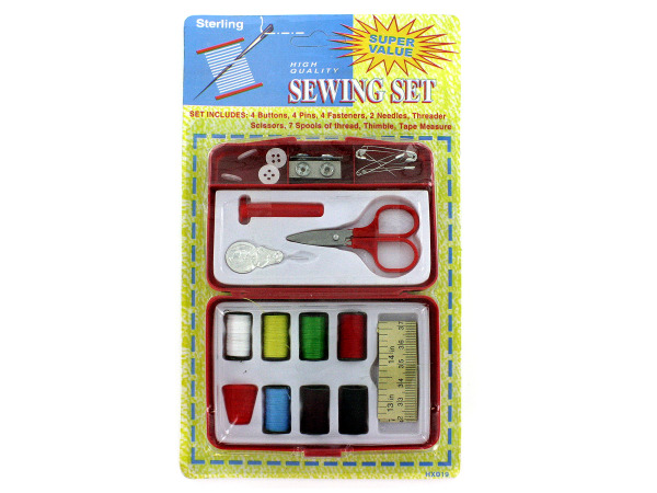 Picture of Bulk Buys HX019-48 Metal and Plastic Compact Sewing Kit - Pack of 48