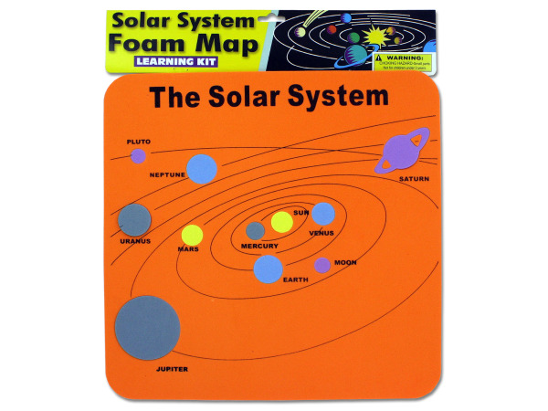 Picture of Bulk Buys KL153-48 11-3/4&quot; x 12&quot; x 1/8&quot; Foam Solar System Map - Pack of 48