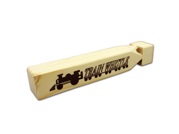 Picture of Bulk Buys KM062-96 Beige Wooden Train Whistle - Pack of 96