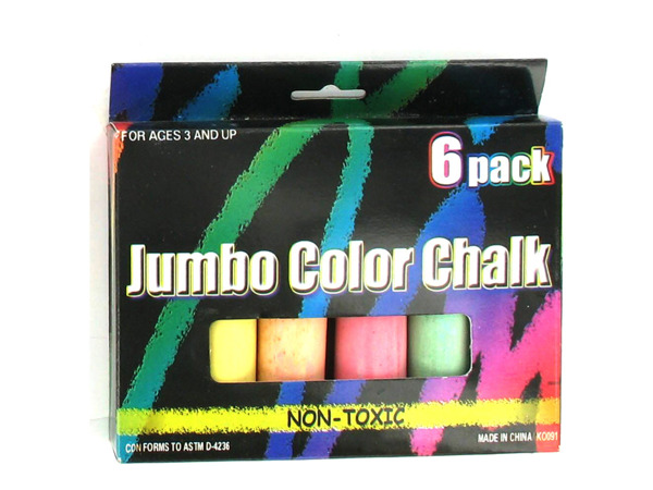 Picture of Bulk Buys KO091-48 Assorted Colored Jumbo Chalk - Case of 48