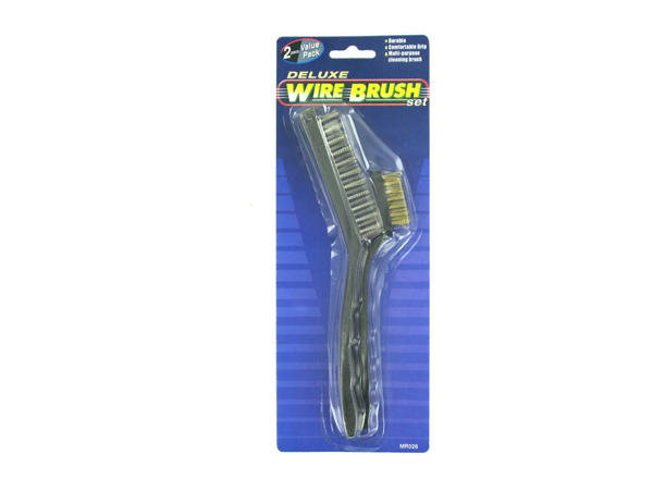 Picture of Bulk Buys MR026-48 Deluxe Wire Brush Set in Plastic Sleeve Card - Pack of 48