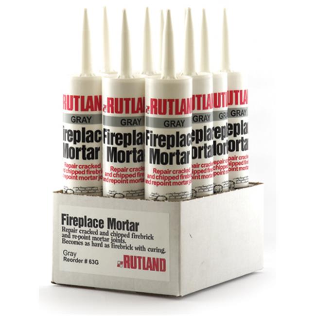 Rutland 63g 10 3 Oz Cartridge Fireplace Mortar Gray 22624007630