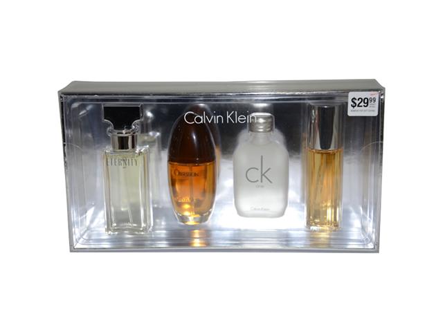 Picture of Calvin Klein Variety by Calvin Klein for Women - 4 Pc Mini Gift Set 0.5oz Obsession EDP Spray  0.5oz CK One EDT Splash  0.5oz Eternity EDP Spray  0.5oz Escape EDP Spray